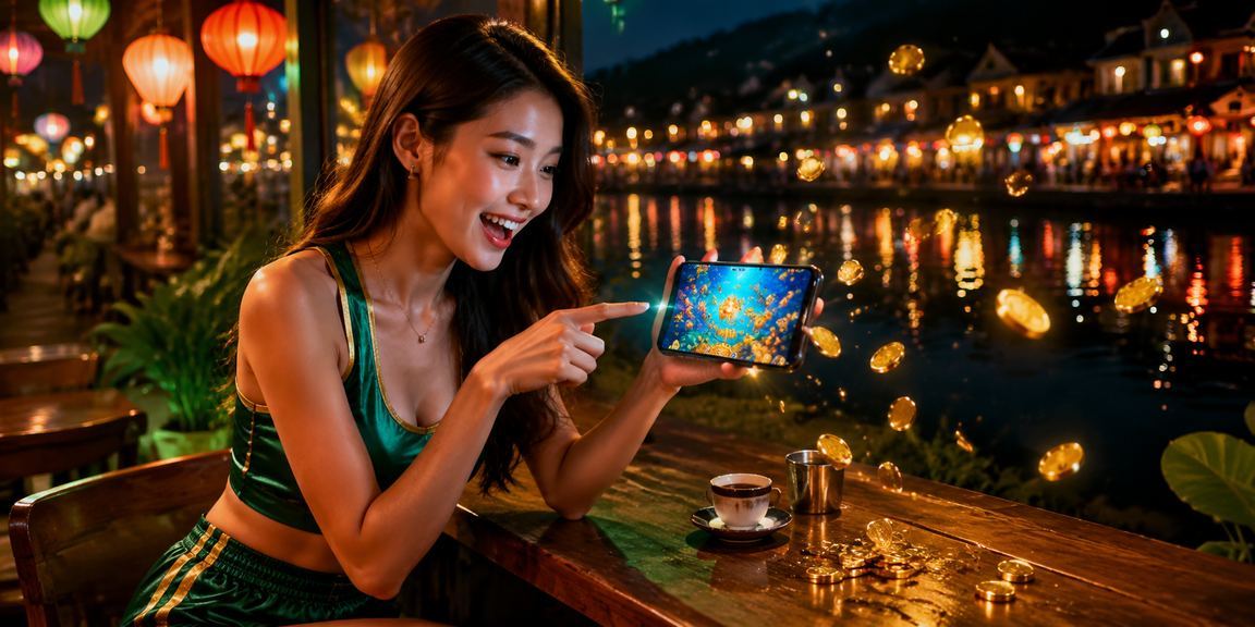 Người dùng tại Huế đọc điều khoản dịch vụ casino trực tuyến qua điện thoại bên ly cà phê